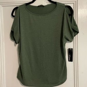 NWT Colette cold shoulder tee